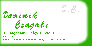 dominik csagoli business card